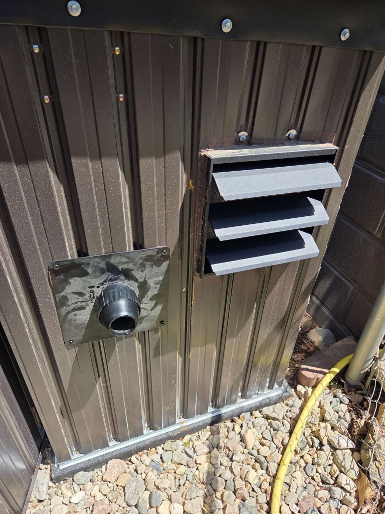 exhaust and air outlets